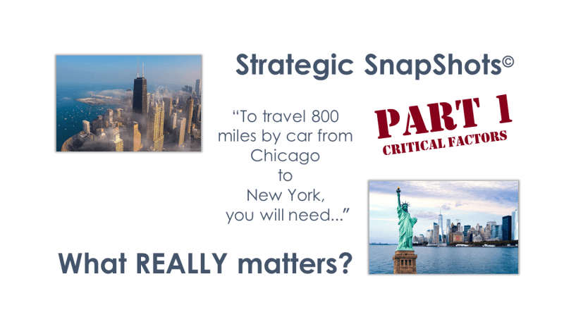 Strategic SnapShots: What REALLY Matters - Part 1 Critical Factors